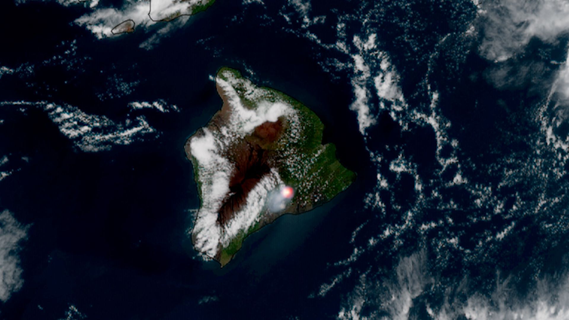 Letusan Gunung Berapi Kīlauea Dilihat dari Luar Angkasa, Menyajikan Pemandangan yang Mengagumkan